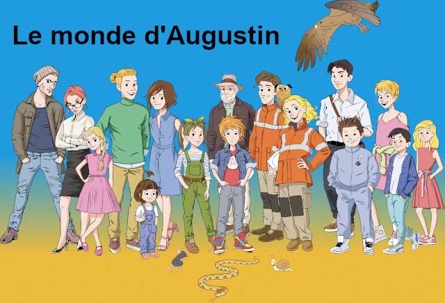 Quelques personnages du Monde d'Augustin © Angibous-Esnault Ch.